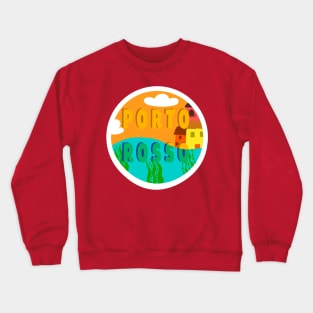 Porto Rosso Travel Sticker Crewneck Sweatshirt